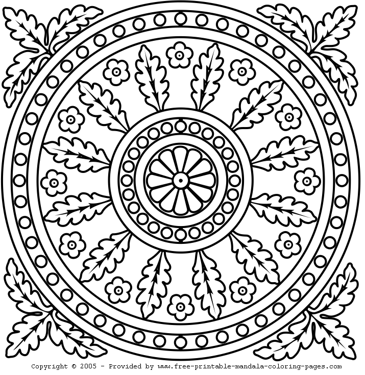 Mandala Coloring: free printable mandala coloring pages com 3