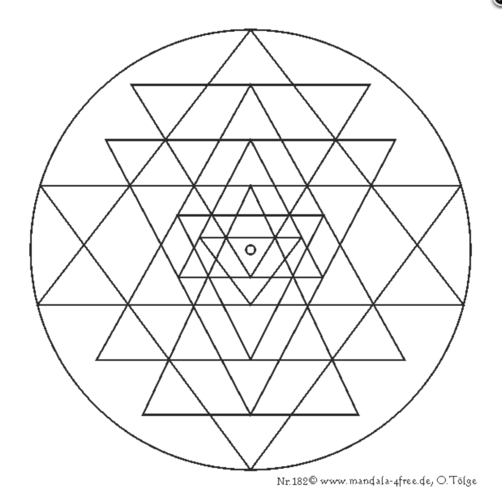 Mandala Monday - Free Shri Yantra Mandala to Color