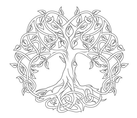 mandala monday  free celtic tree of life mandala to color