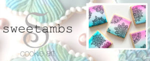 Watercolor Mandala Cookies by SweetAmbsCookies